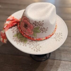 Hand Burned And Colored Hat